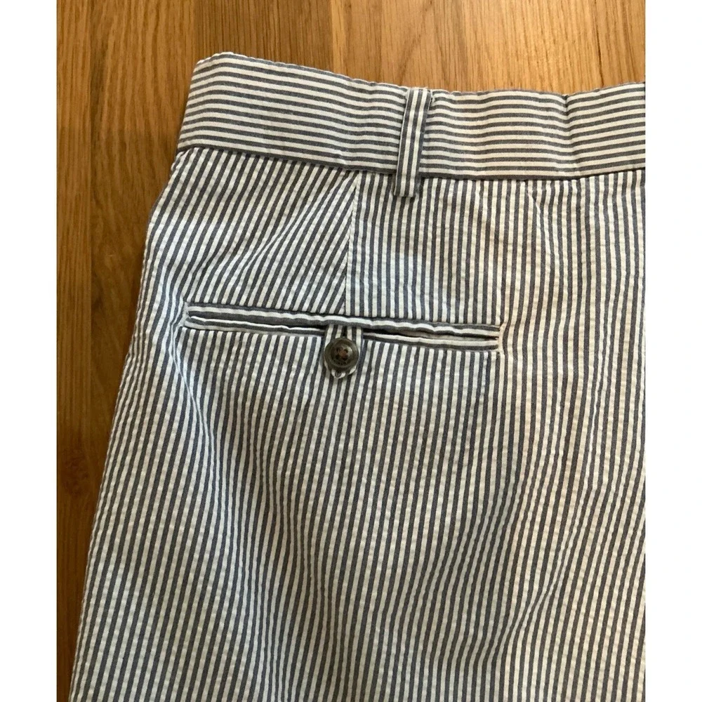 Polo Golf Ralph Lauren Seersucker‎ Shorts Blue Stripe Cotton Sz 35 8